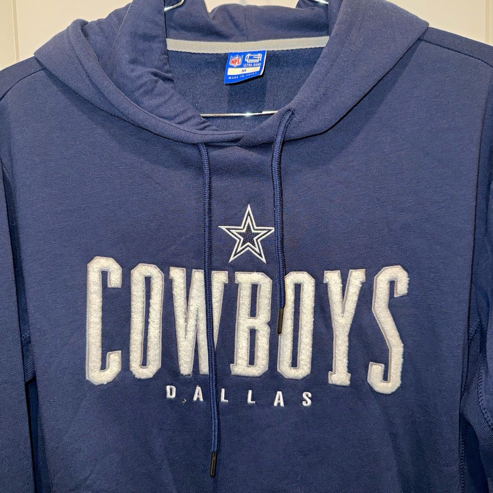 NFL Ultra Game Dallas Cowboys Hoodie Mens M Blue NFL Officially Licensed NWT $85 - Picture 1 of 6
